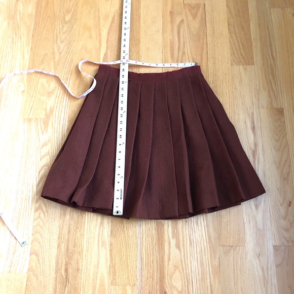 Miu Miu Wool Pleated Mini Midi Skirt (Italian 40, ~ S) FLAWED - Picture 10 of 11